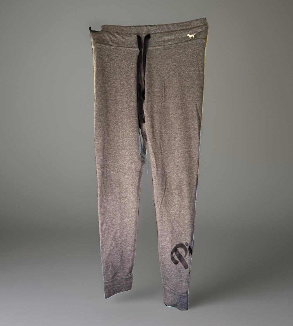 PINK Victoria's Secret Gray Logo Leggings Women's S 29" Inseam 26" Waist